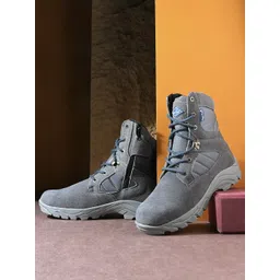 Eego Italy Men Round Toe Leather Hiking Boots