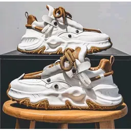 Tan Lightweight Stylish Sport Running Walking Sneakers For Men