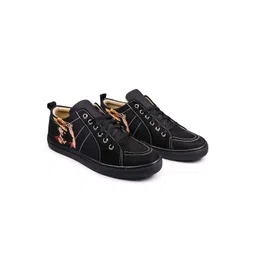 KobSook Men Printed Suede Sneakers