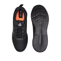 FEET FIRST Men Black Running Shoes with White Line Detail