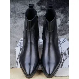 MILLE DOLLARI Men Pointed Toe High Ankle Regular Boots