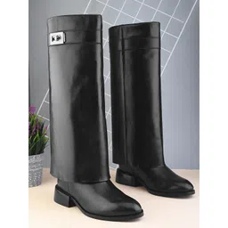 The Roadster Lifestyle Co Block Heel Long Boots