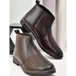 TRM Men Synthetic High-Top Chelsea Boots
