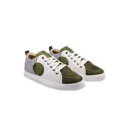 KobSook Men Colourblocked Suede Lace-Up Sneakers