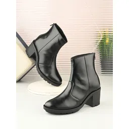 AfroJack Women Round Toe Wedge-Heeled Winter Boots