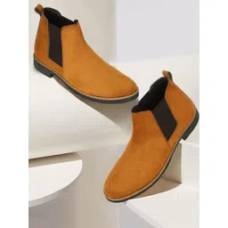 Killer Men Colourblocked Round Toe Chelsea Boots