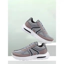 Bxxy Men Mesh Lace-Ups Mid-Top Running Non-Marking Shoes