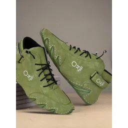 OZJI Men Lace-Ups Mid-Top Basketball Non-Marking Shoes