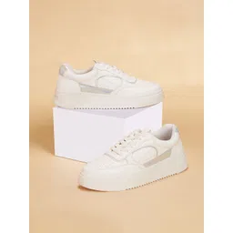 Forever Glam by Pantaloons Women Perforations PU Sneakers