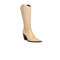 Saint G Women Casual Block-Heeled Regular Boots With Zip