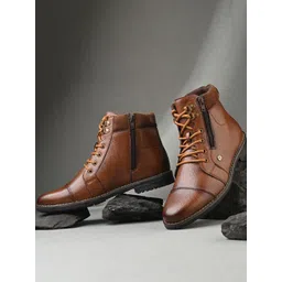 El Paso Men Faux Leather Lightweight Comfort Chelsea Boots