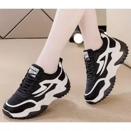 Fabbmate Light Weight Thick Heel Sneakers for Women Sports Shoes Sneakers For Women