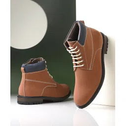 Roadster Men's Tan Nubuck Lace-Up Casual Boots Boots For Men