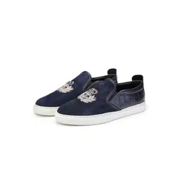 SHUTIQ Men Printed Suede Slip-On Sneakers
