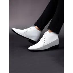 Bxxy Men Hidden Elevator Formal Lace-up Regular Boots