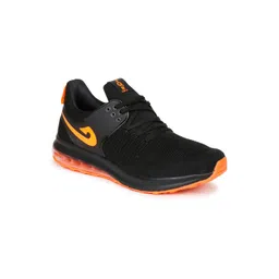 JQR Men RTGS Black Orange Mesh Running Shoes