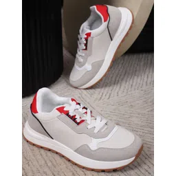 Goldstar Men Colourblocked Round Toe Lace-Ups Sneakers