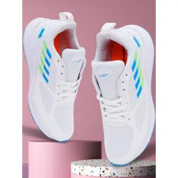 HOTSTYLE Men White Mesh Running Non-Marking Sports Shoes