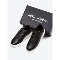 Monte Carlo Men Textured Leather Sneakers