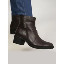 yoho Women Round Toe Block Heel Winter Boots