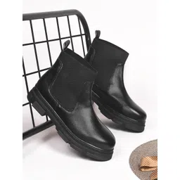 CLOG LONDON Women Casual Block-Heeled Chelsea Boots