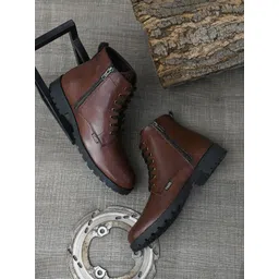 ESMEE Men Mid-Top Synthetic Lace Up Regular Boots