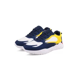 Deflow Men Mesh Colourblocked Lace-Ups Round Toe Sneakers