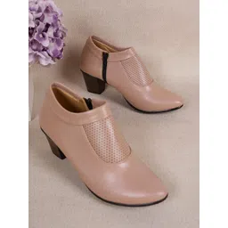 Mast & Harbour Women Round Toe Block Heel Mules