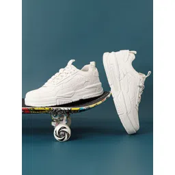 JQR Men Colourblocked PU Sneakers