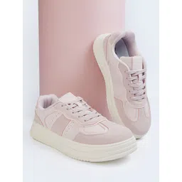 max Women Colourblocked PU Sneakers