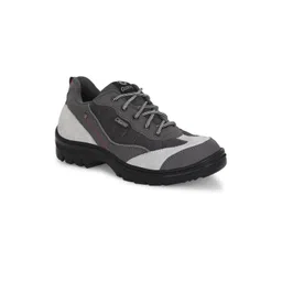 Ozarro Grey Synthetic Leather Casual Shoes