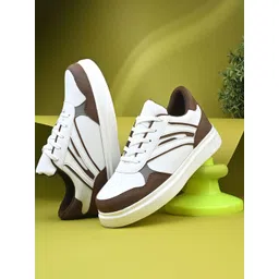 El Paso Women Lace-Ups Round Toe Comfort Insole Colourblocked Synthetic Causal Sneakers