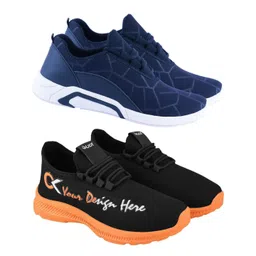 Free Kicks Men Multicoloured Mesh Marking Running Sports Shoes