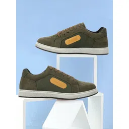 SHOZANIA Men Lightweight Leather Sneakers