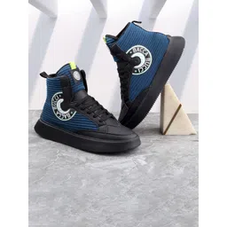 bacca bucci Men STREETHULK Mid -Top Colourblocked Lightweight Sneakers