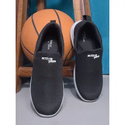 Action Plus Men Textured Round Toe Slip-On Sneakers