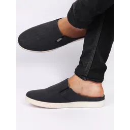 FAUSTO Men Lightweight Round Toe Slip On Mule Sneakers