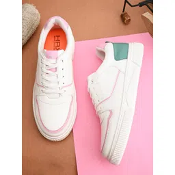 HRX by Hrithik Roshan Women White & Green Lightweight Sneakers