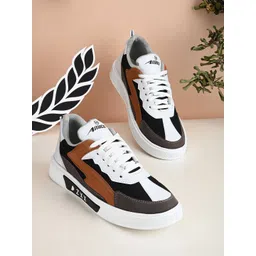 AMICO Men Colourblocked Lightweight Comfort Insole Mesh Contrast Sole Sneakers