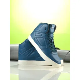 HRX by Hrithik Roshan Men Teal Green Textured Round Toe Sneakers