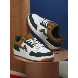 adeboy Men Colourblocked PU Sneakers