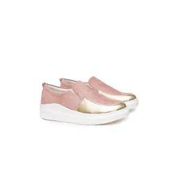 PLANET WALK Women Colourblocked Suede Slip-On Sneakers