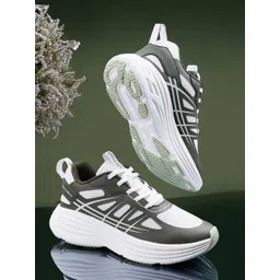 bacca bucci Women RUNWAY Olive Mesh Lace-Ups Running Sports Shoes