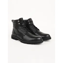 GAS Leather Round-Toe Regular Boots