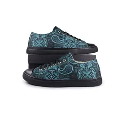 KobSook Men Printed Round Toe Comfort Insole Canvas Sneakers