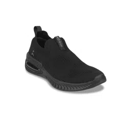 Mochi Men Black Woven Design Slip-On Sneakers
