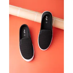 Styli Men Knitted Upper Comfort Slip On Shoes