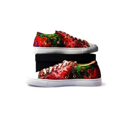 KobSook Men Printed Canvas Sneakers