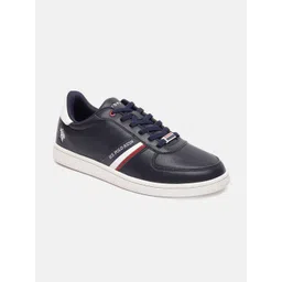 U S Polo Assn Men Navy Blue PU Sneakers