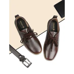 Buckaroo Men Brown Leather Sneakers